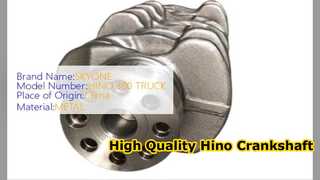 Hino 300 N04C Krukas 13411 E0071 Onderdelen van hoge kwaliteit