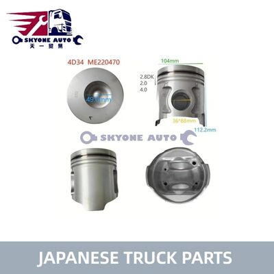 Japanse truckonderdelen ME220470 Zuiger Assy voor MITSUBISHI CANTER 4D34 4D34T Truck ISUZU TRUCKONDERDELEN