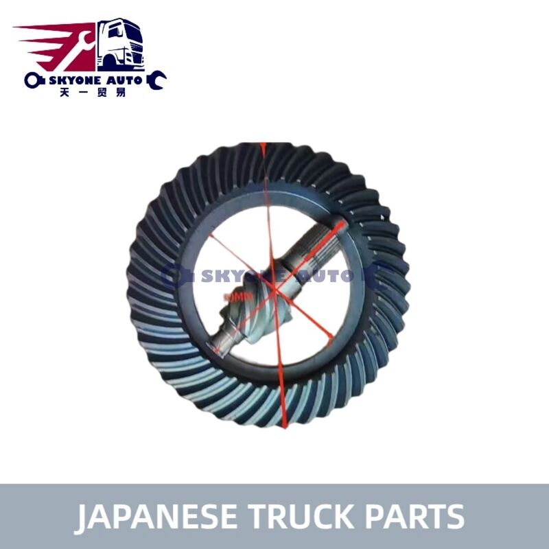 Japanse Truck Onderdelen Crown Pinion 41221-E0640 Verhouding 6/41 Voor HINO 500 RANGER Truck J08C J08CT HINO MOTORONDERDELEN