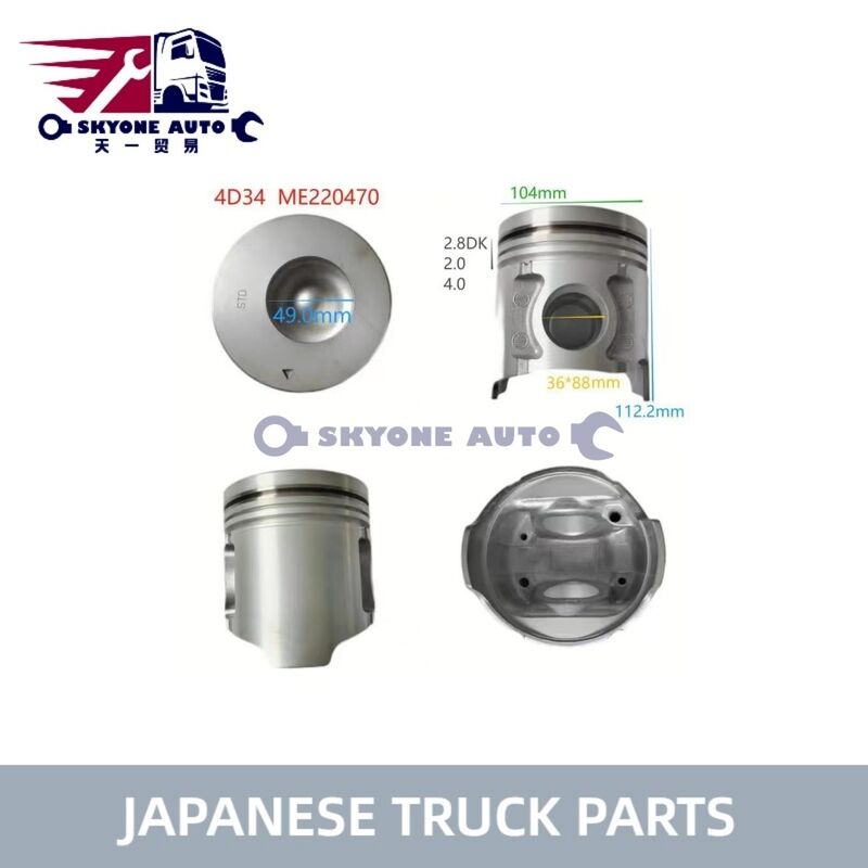 Japanse truckonderdelen ME220470 Zuiger Assy voor MITSUBISHI CANTER 4D34 4D34T Truck ISUZU TRUCKONDERDELEN